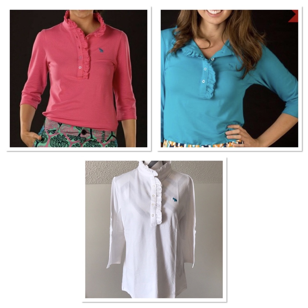 🚨CLOSET CLOSING🚨 Ruffled Collar Polos